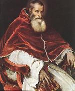 TIZIANO Vecellio Portrait of Pope Paul III atr oil painting